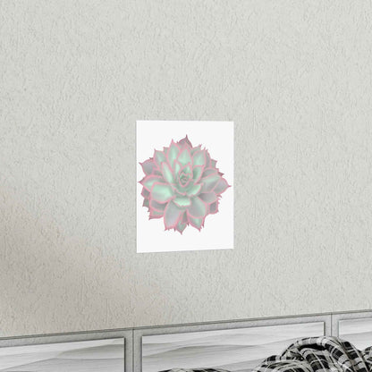 Echeveria Violet Queen Succulent Botanical Print – Unframed Wall Art