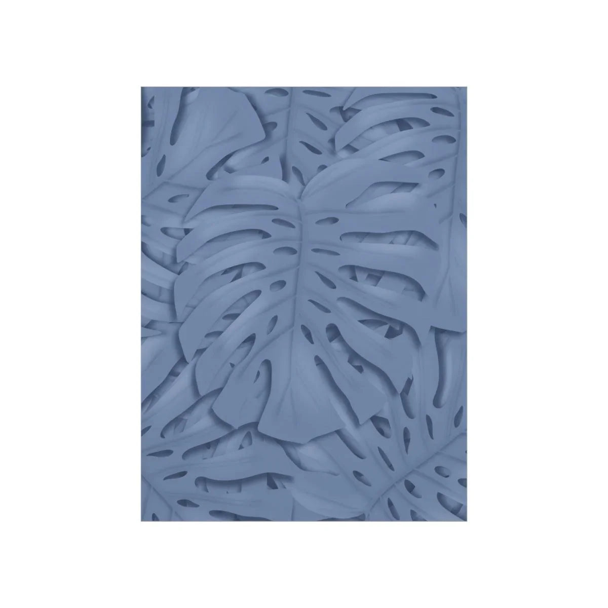Blue Monstera Botanical Print – Unframed Wall Art