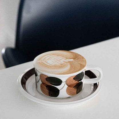 Medieval Ceramic Vintage Hand-painted Replica Coffee Cup And Saucer Wide Mouth Cup