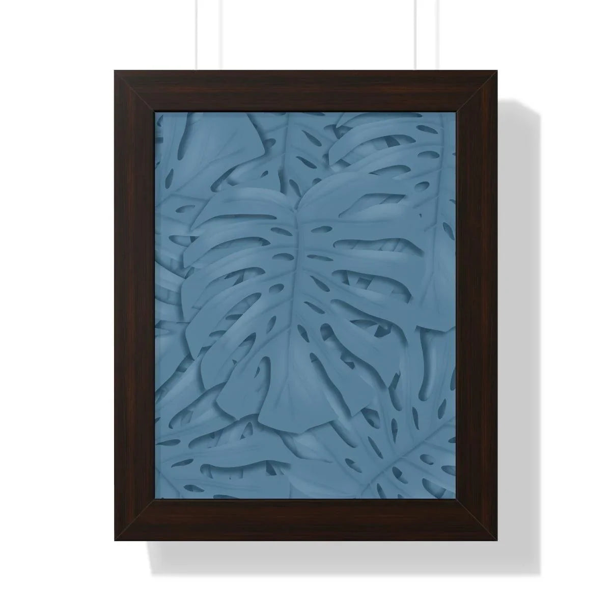 Cerulean Monstera Framed Print – Botanical Wall Art