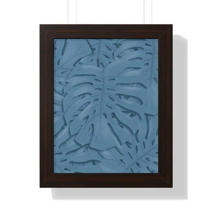 Cerulean Monstera Framed Print – Botanical Wall Art