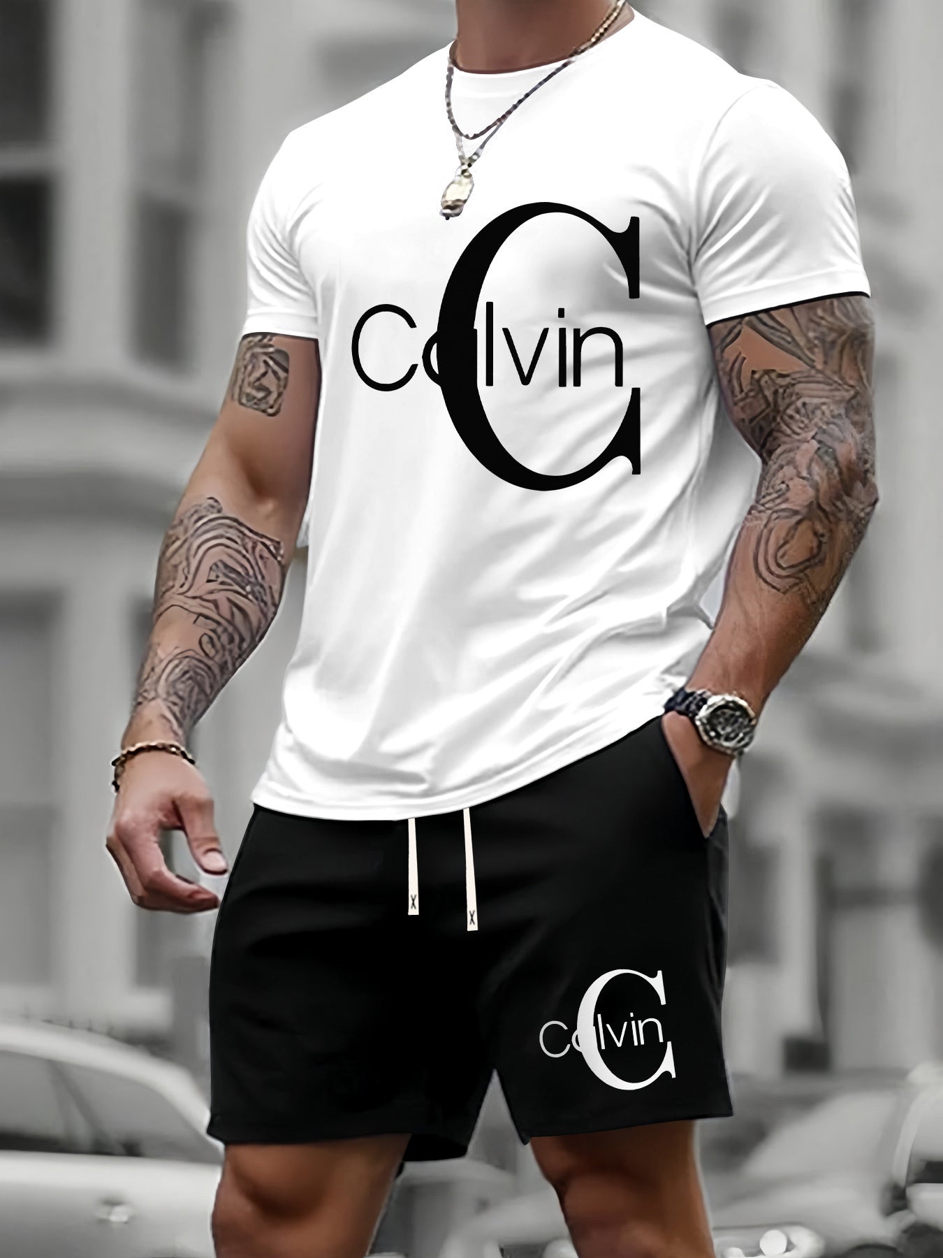Men's Breathable Cotton "C" T-shirt