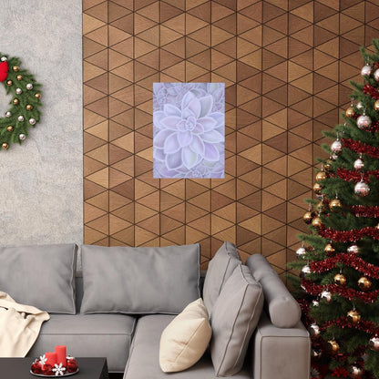 Graptopetalum Murasaki Succulent Pattern Botanical Print – Unframed Wall Art