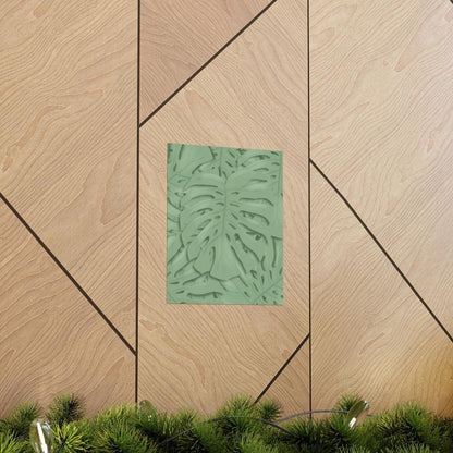 Sage Green Monstera Botanical Print – Unframed Wall Art
