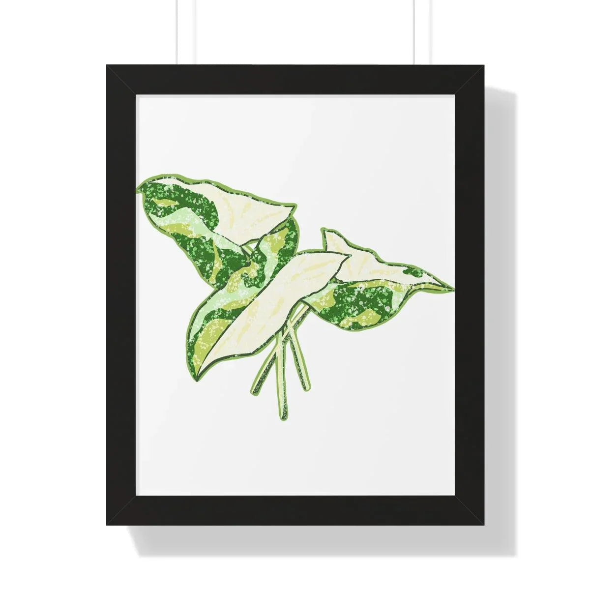 Marble Syngonium Framed Print – Botanical Wall Art