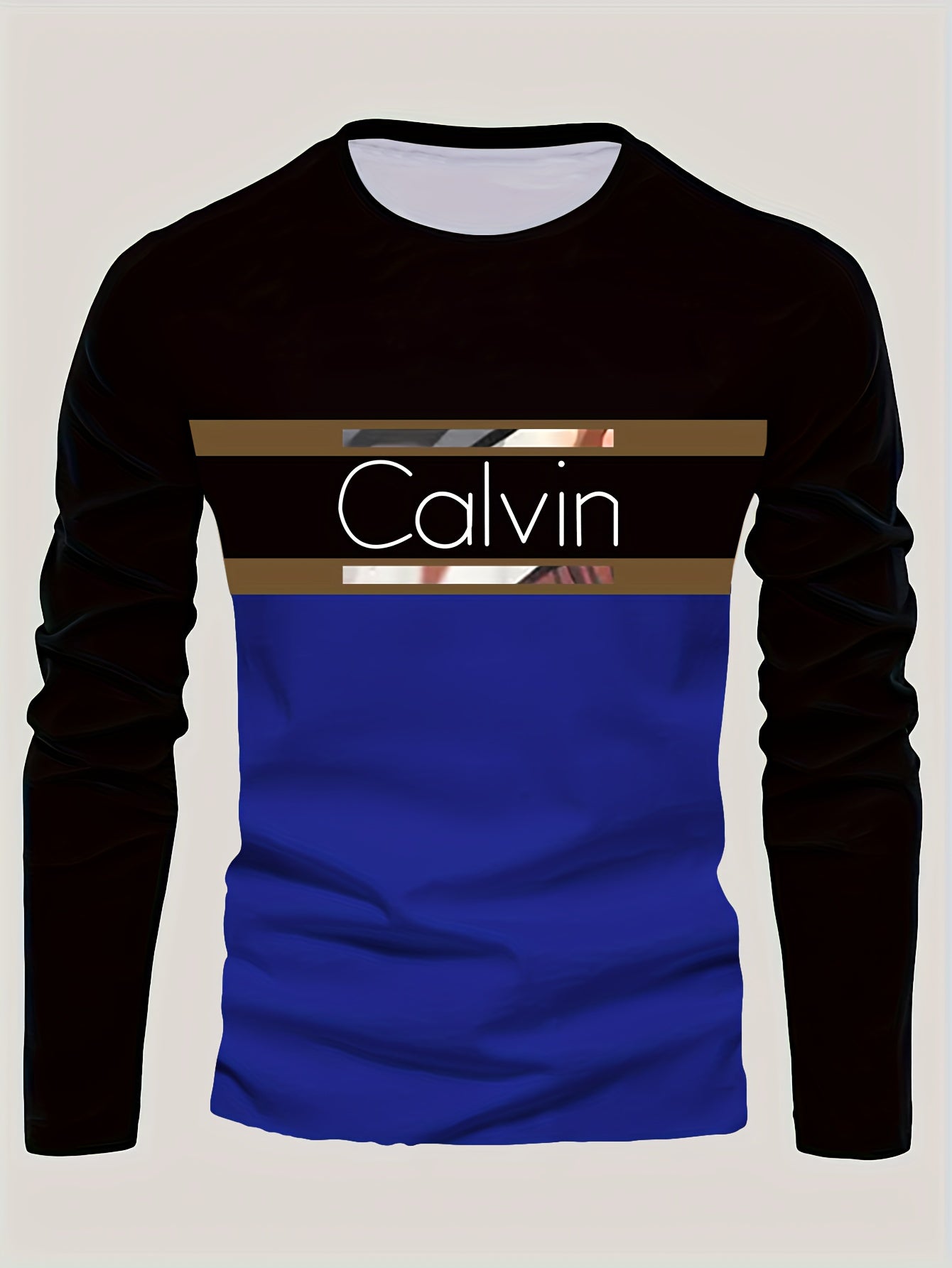 Men'S 3D Digital Printing Crew Neck Long-sleeved T-shirt | Casual Style, Slight Stretch Fabric, All Over Print, Regular Fit, Ideal for Fall/Winter, Perfect Gift for Family and Friends