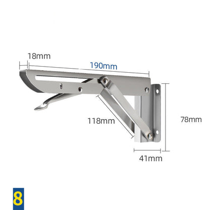 Stainless Steel K-shaped Folding Triangle Bracket Wall Shelf Shelf Support Frame