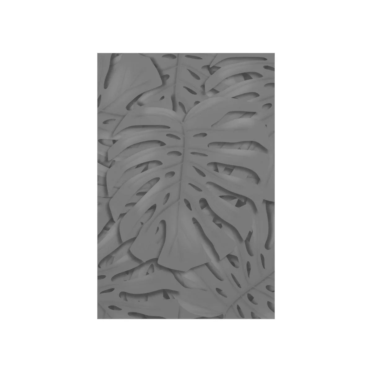 Grey Monstera Botanical Print – Unframed Wall Art