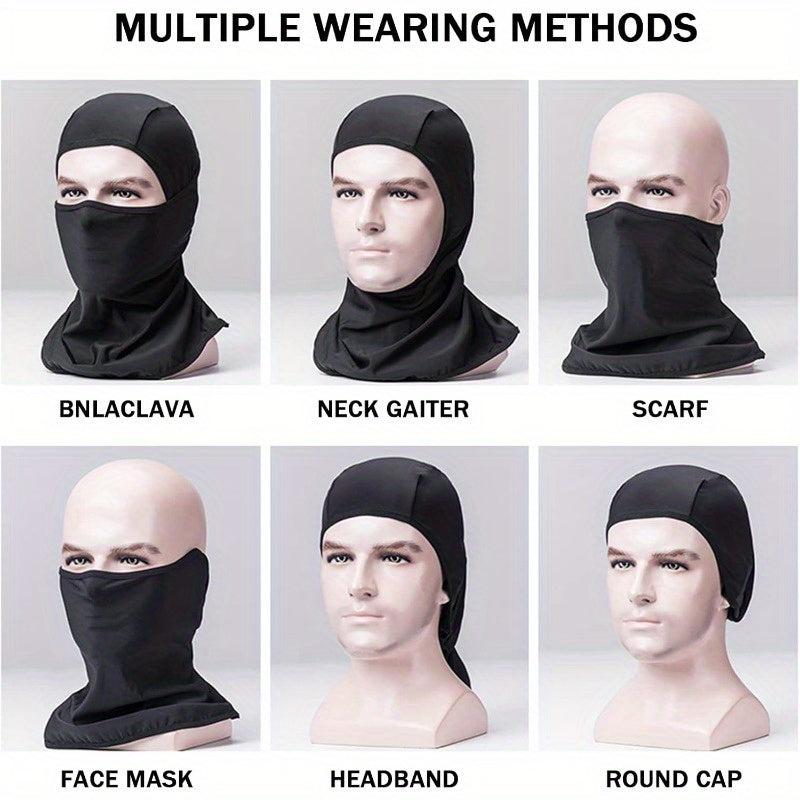 Extreme cold windproof breathable face mask and scarf w/ adjustable drawstring