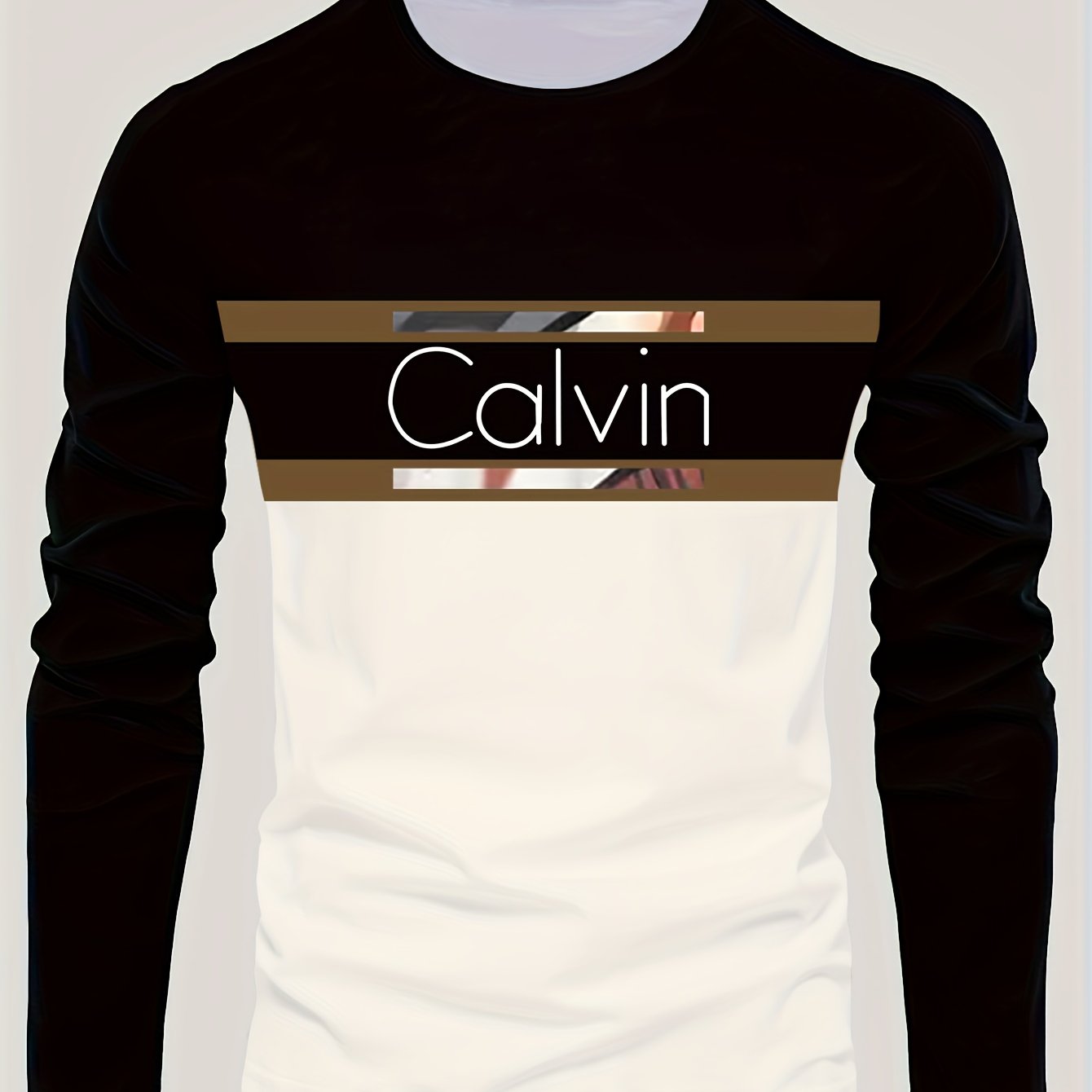 Men'S 3D Digital Printing Crew Neck Long-sleeved T-shirt | Casual Style, Slight Stretch Fabric, All Over Print, Regular Fit, Ideal for Fall/Winter, Perfect Gift for Family and Friends