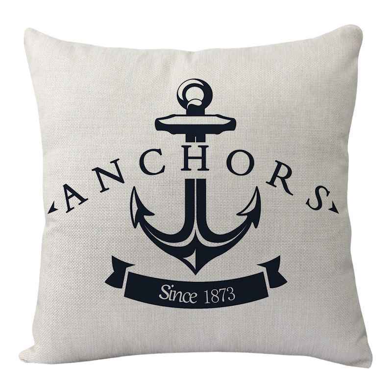 New Lighthouse Anchor Digital Printing Linen Pillowcase