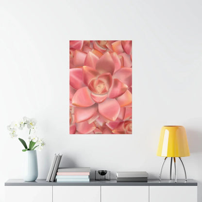 Graptosedum California Sunset Succulent Pattern Botanical Print – Unframed Wall Art