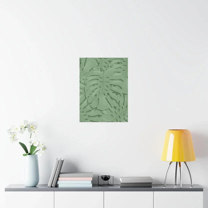 Sage Green Monstera Botanical Print – Unframed Wall Art