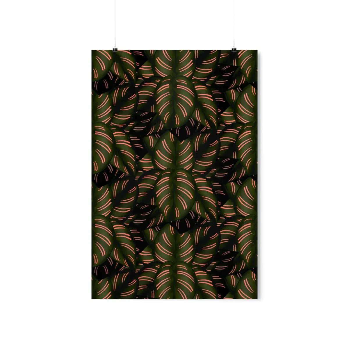 Calathea Pinstripe Botanical Print – Unframed Wall Art