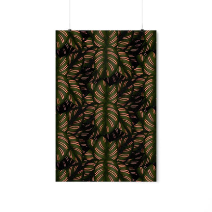 Calathea Pinstripe Botanical Print – Unframed Wall Art