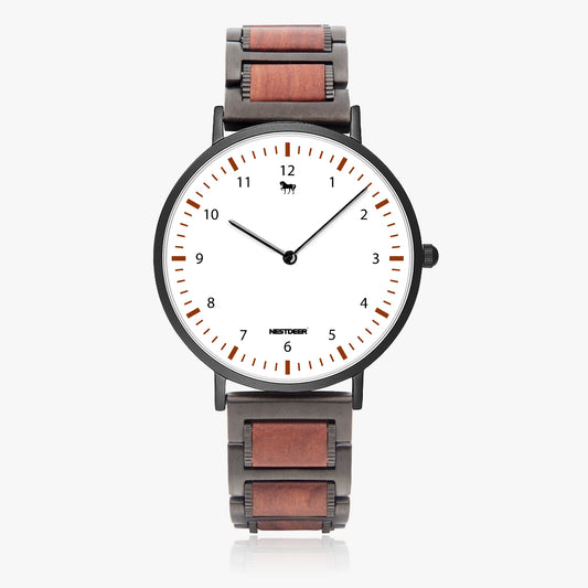 738. New wooden Strap Quartz Watch