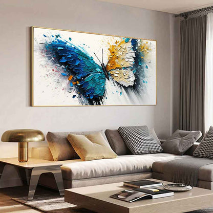 Large Abstract Handmade Canvas Art Modern Acrylic Oil Painting Vibrant Animal Butterfly Wall Home Decor For Living Room