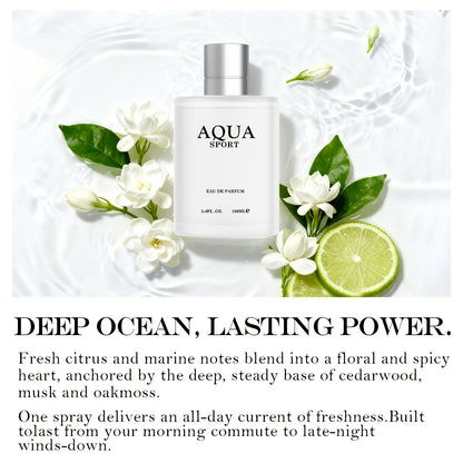 2PACK/6.76oz Men'S Aquatic Fresh Cologne Series | Energetic Citrus & Ocean Breeze Fusion With Marine Accord | All-Day Fresh Scent For Career Professionals, Fitness Enthusiasts & Social Gatherings | Men'S Premium Fragrance Set