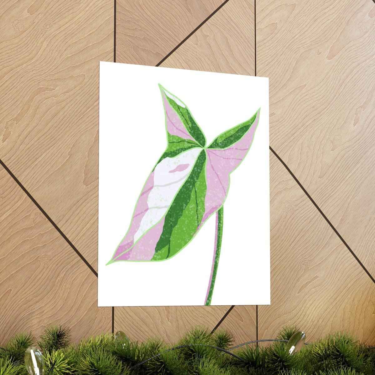 Syngonium Tricolor Botanical Print – Unframed Wall Art