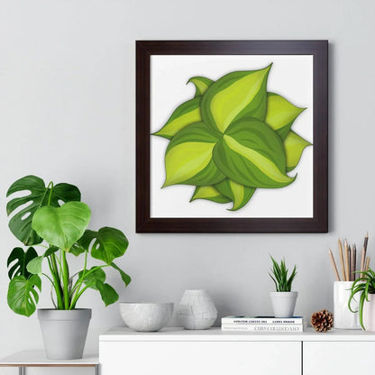 Philodendron Brasil Framed Print – Botanical Wall Art