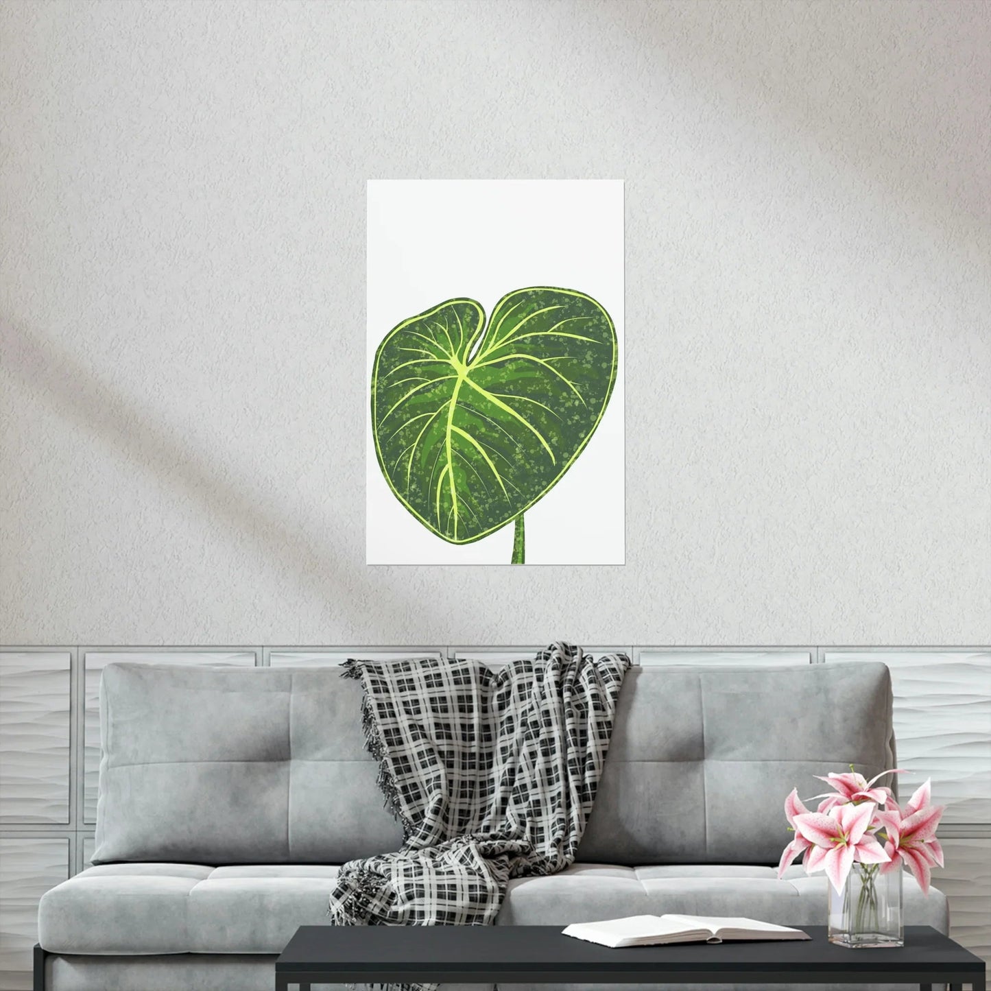 Philodendron Gloriosum Botanical Print – Unframed Wall Art