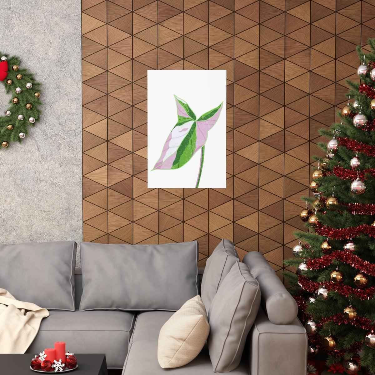 Syngonium Tricolor Botanical Print – Unframed Wall Art