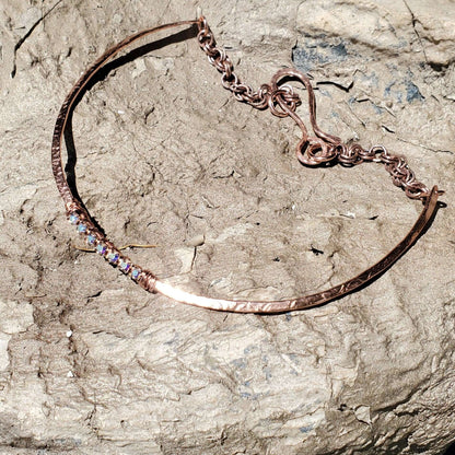 Handmade 7th Anniversary Copper Crystal Choker