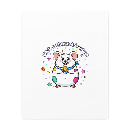 Life's a Cheese Adventure Canvas | Rodent-Core rat art print