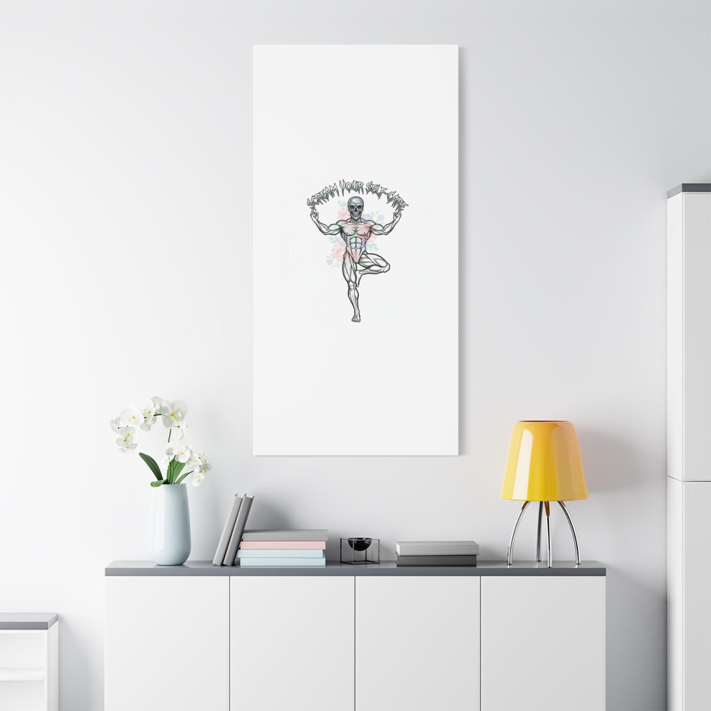 Scream Your Self-Care Canvas | Heavy Metal Wellness, Gothic Wellness Quote