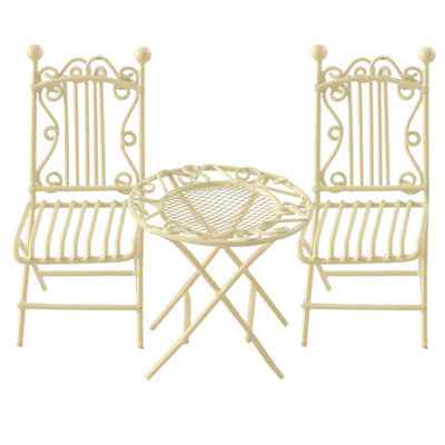 Iron Art Table And Chair Coffee Table And Chair Mini Model