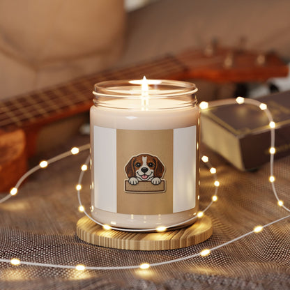 Calming Dog Scented Soy Candle — Stress Relief Aromatherapy, 9oz