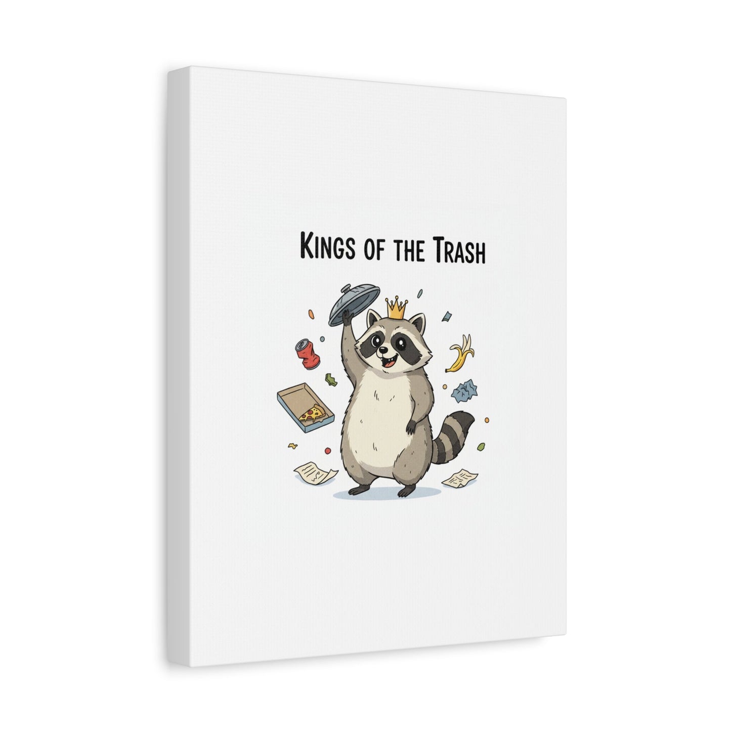 Kings of the Trash Canvas, Raccoon Doodle | Trash Panda, Goofy Critter Art