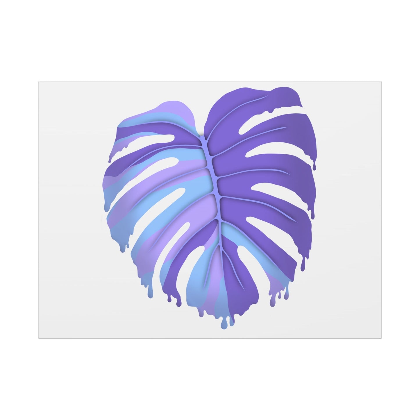 Purple Monstera Canvas Print – Botanical Wall Art