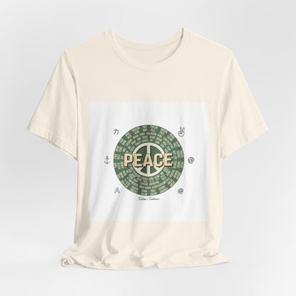 Handwritten Peace Doodle Tee | sketch aesthetic, handwritten message apparel