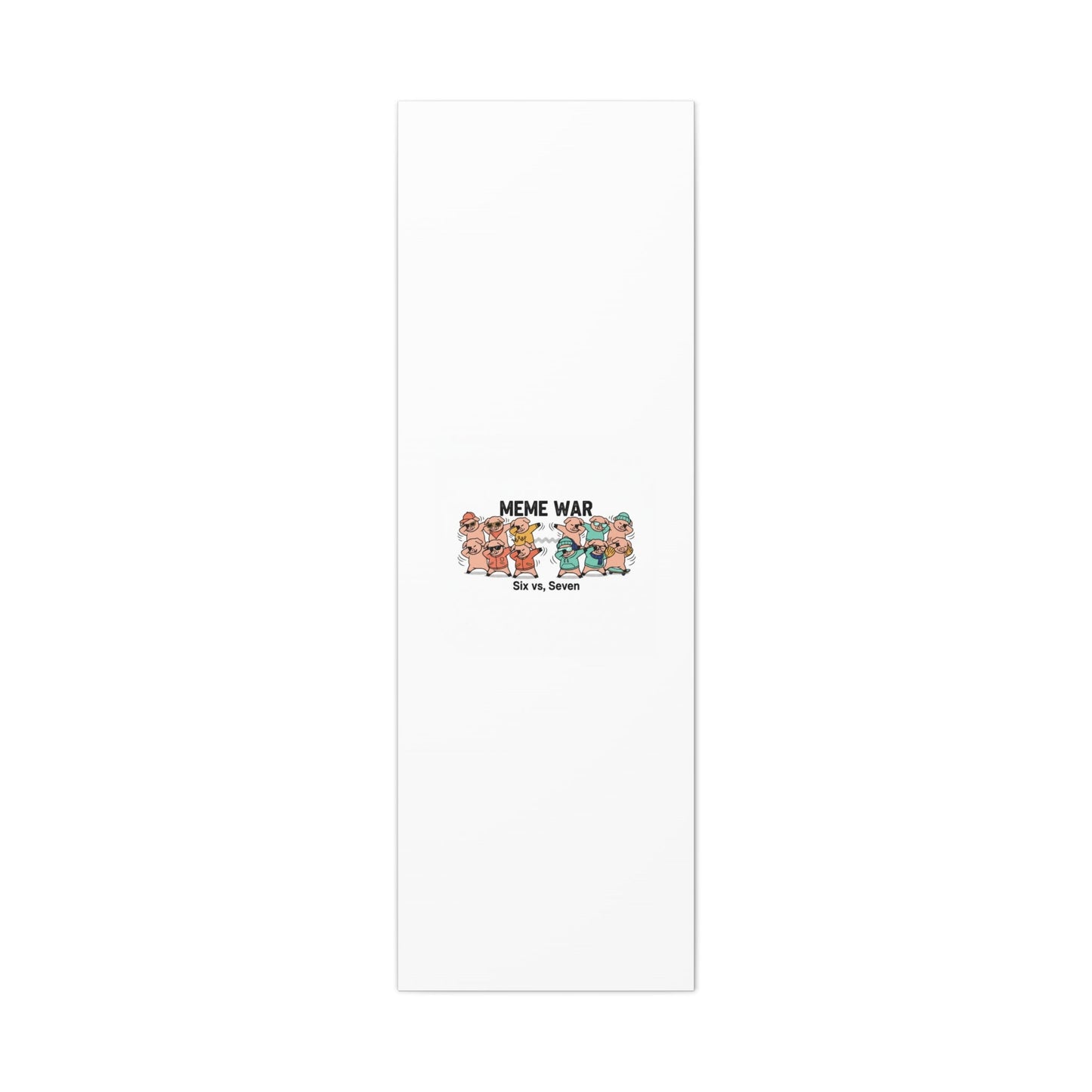 Meme War: Six vs. Seven Canvas Wall Art