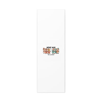 Meme War: Six vs. Seven Canvas Wall Art