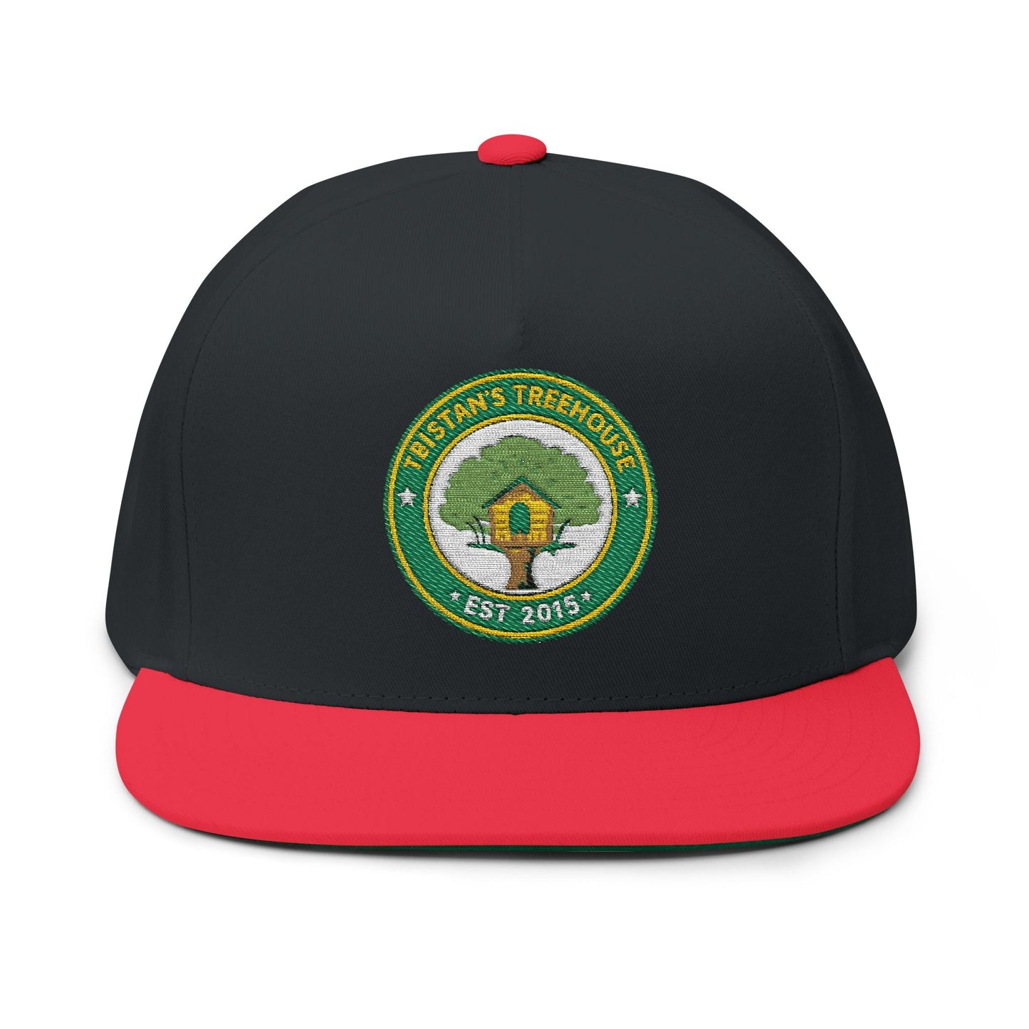 Embroidered Flat Bill Cap