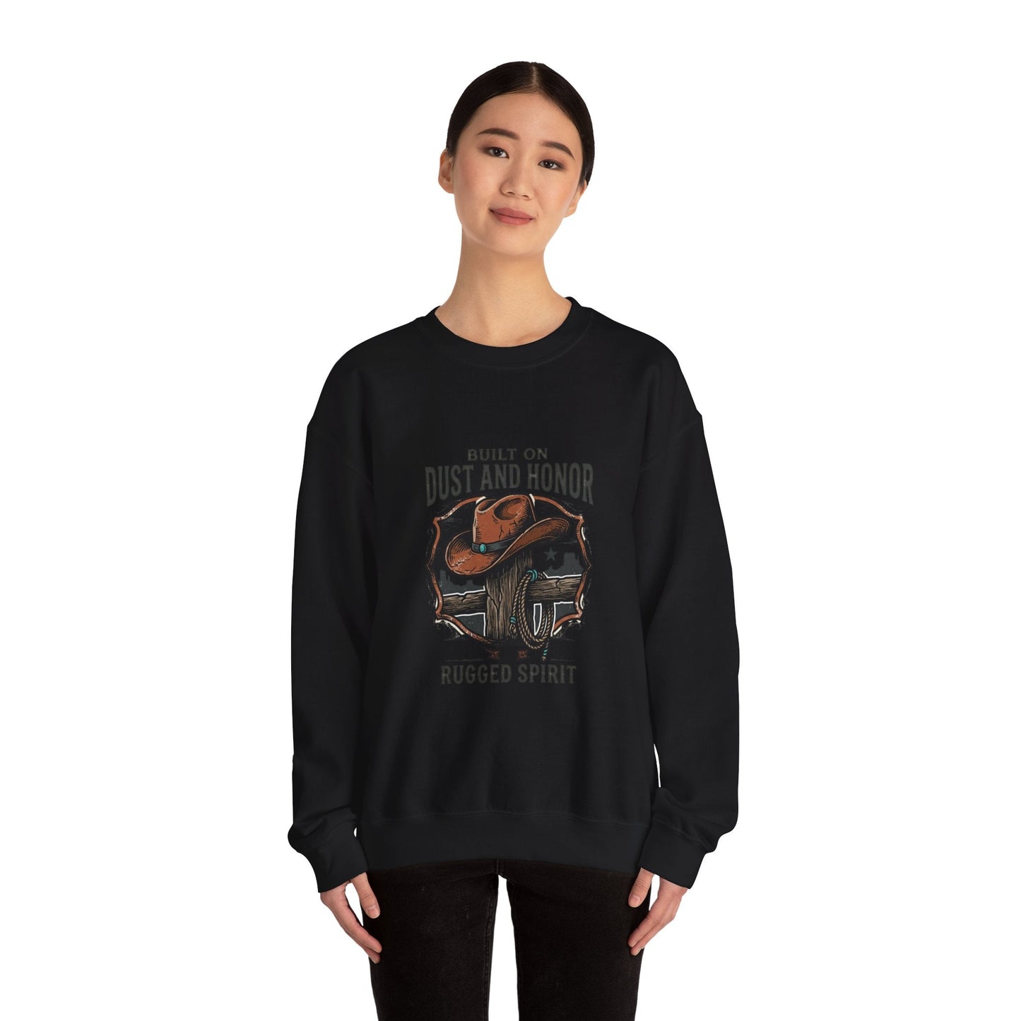 Built on Dust and Honor Crewneck Sweatshirt | Western Americana, Vintage Cowboy