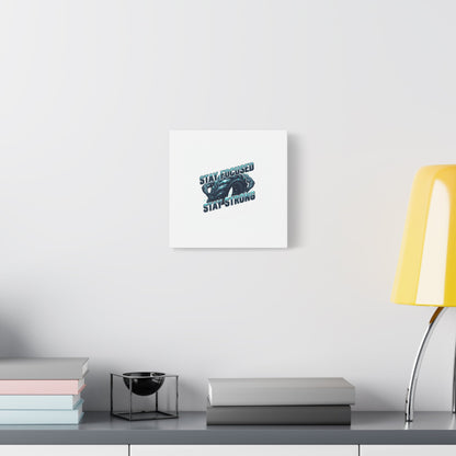 Stay Focused Stay Strong Canvas | Winter Workout Motivational Wall Art