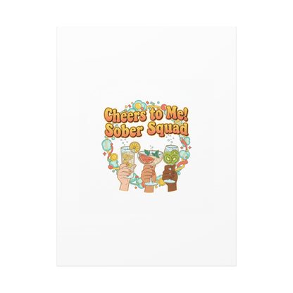Cheers to Me Sober Squad Canvas | Dry January Mocktail Art
