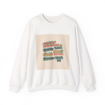 Love Languages Meme Crewneck Sweatshirt | love language meme, relationship humor