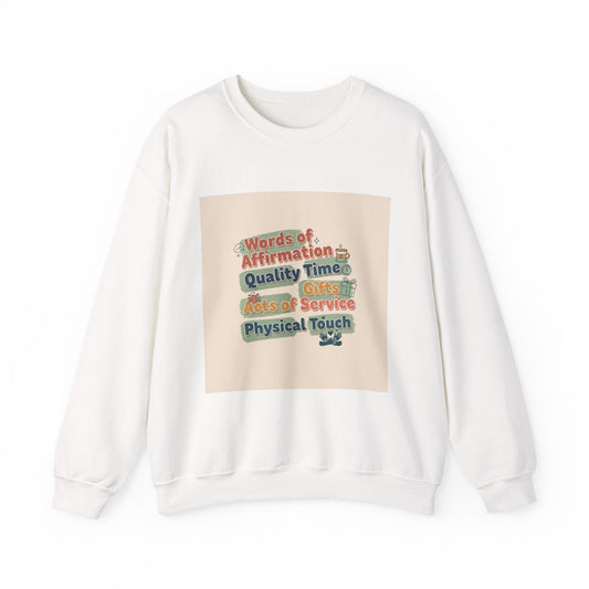 Love Languages Meme Crewneck Sweatshirt | love language meme, relationship humor