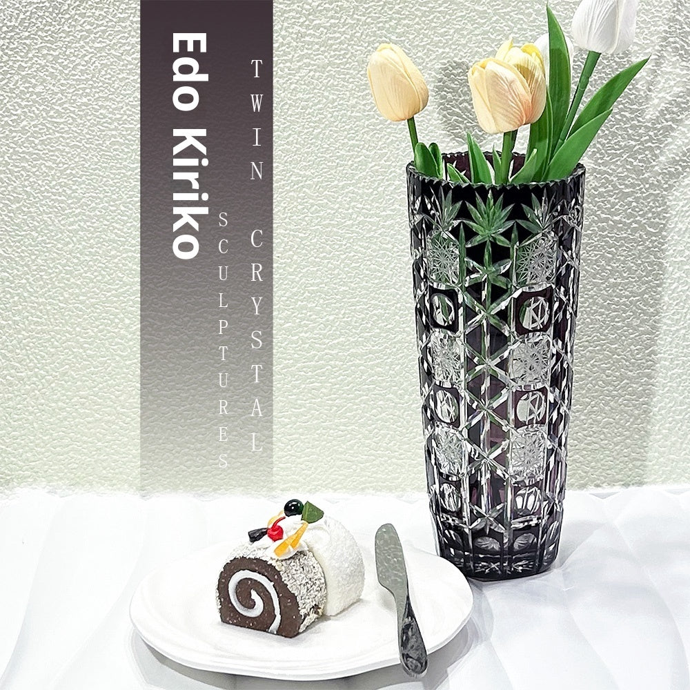Transparent Hand Carved Household Flower Arrangement Chinese Style