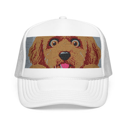 Meme Dog Embroidered Trucker Hat — 'Embrace the Fur'