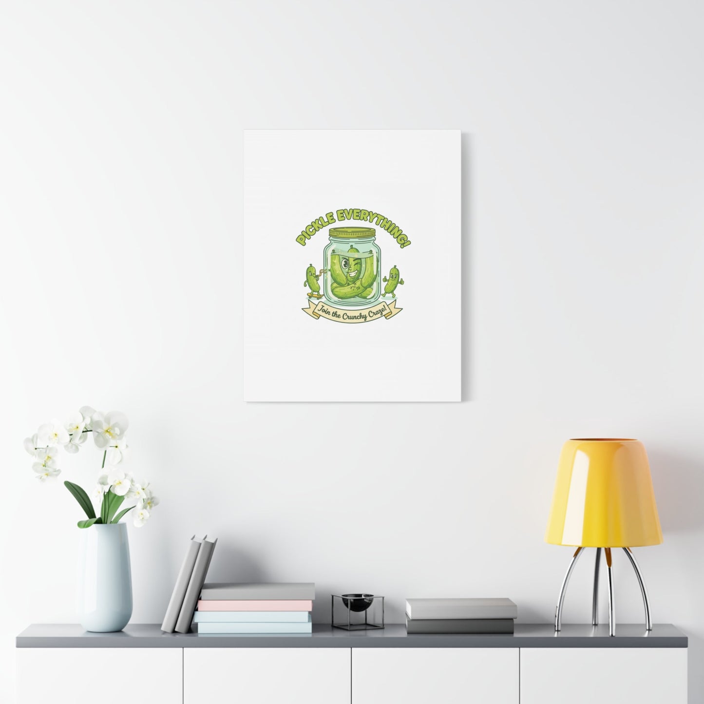 Pickle Everything! Matte Canvas | Brine Design, Pickle Lover Art
