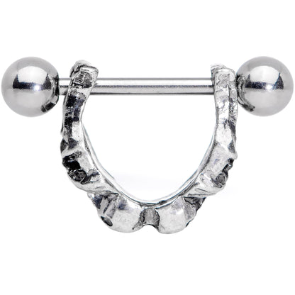 16G 3/8 Scary Skull Halloween Cartilage Cuff