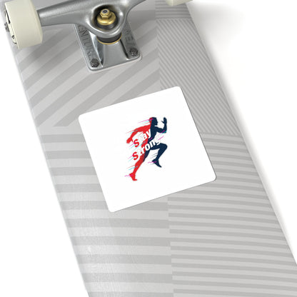 Stay Strong Runner Sticker | Fitness Motivation, Gym Mantra