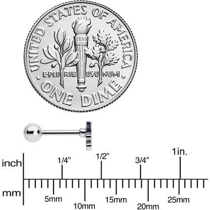 16G 1/4 White Boo Halloween Cartilage Tragus Earring