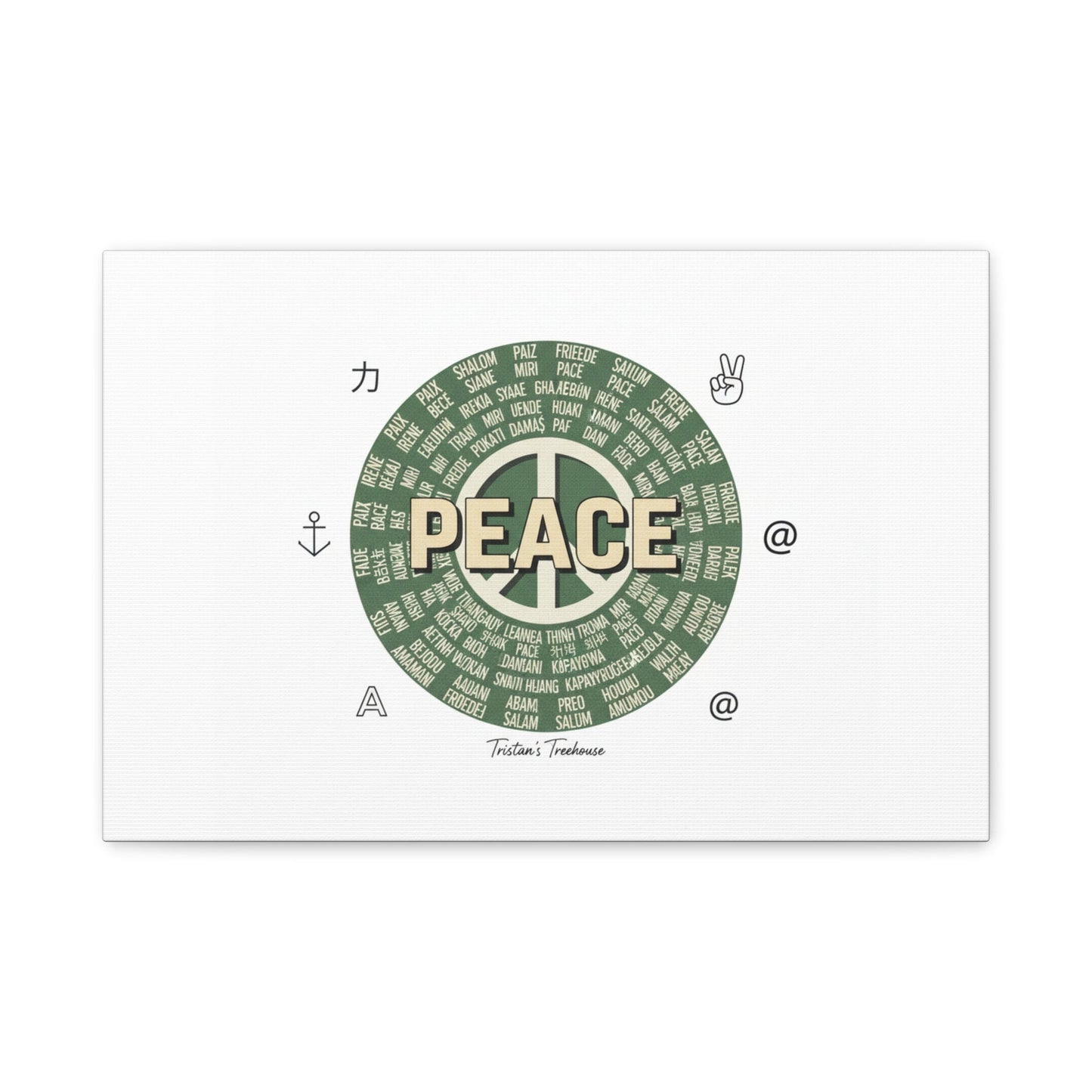 Peace doodle canvas | hand drawn sketch aesthetic, handwritten message