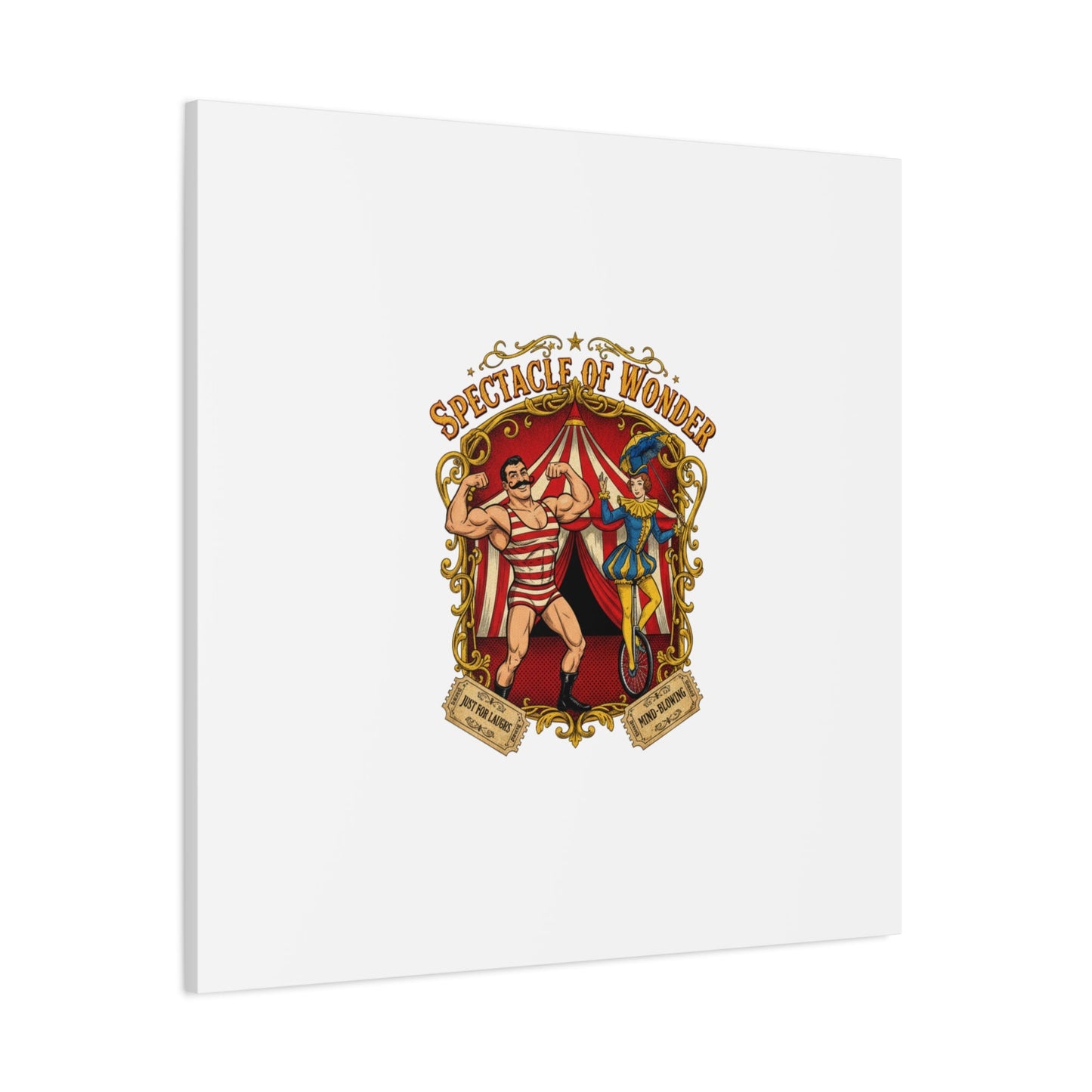 Spectacle of Wonder Circus Art Print, Canvas | Vintage Carnival Design